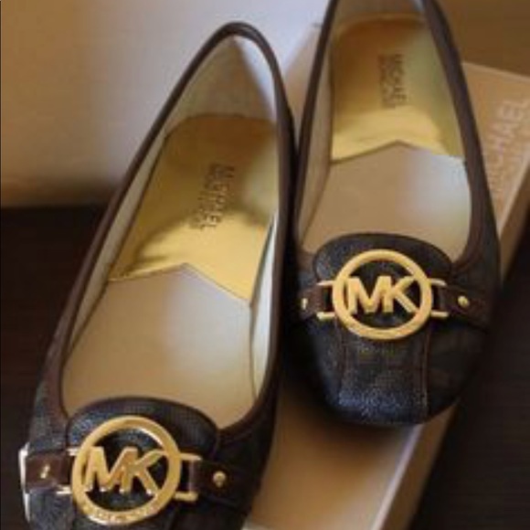 NWT Michael Kors Brown Signature Ballet Shoes - Picture 3 of 3